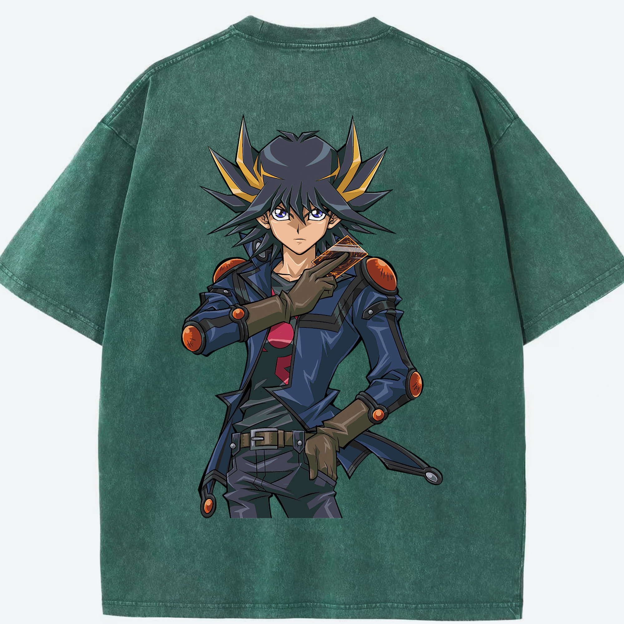 （画像用） 遊☆戯☆王 Yu-Gi-Oh! 綿100% ヴィンテージ風 半袖Tシャツ（背面プリント）